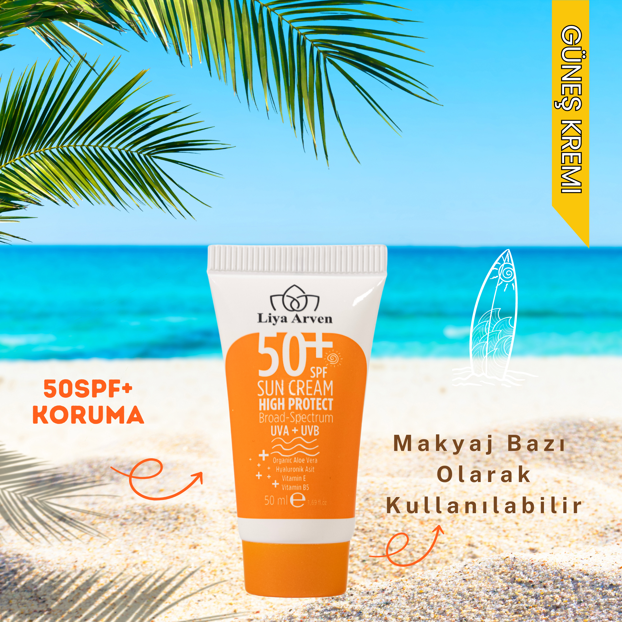 Güneş Kremi 50SPF - 50ml