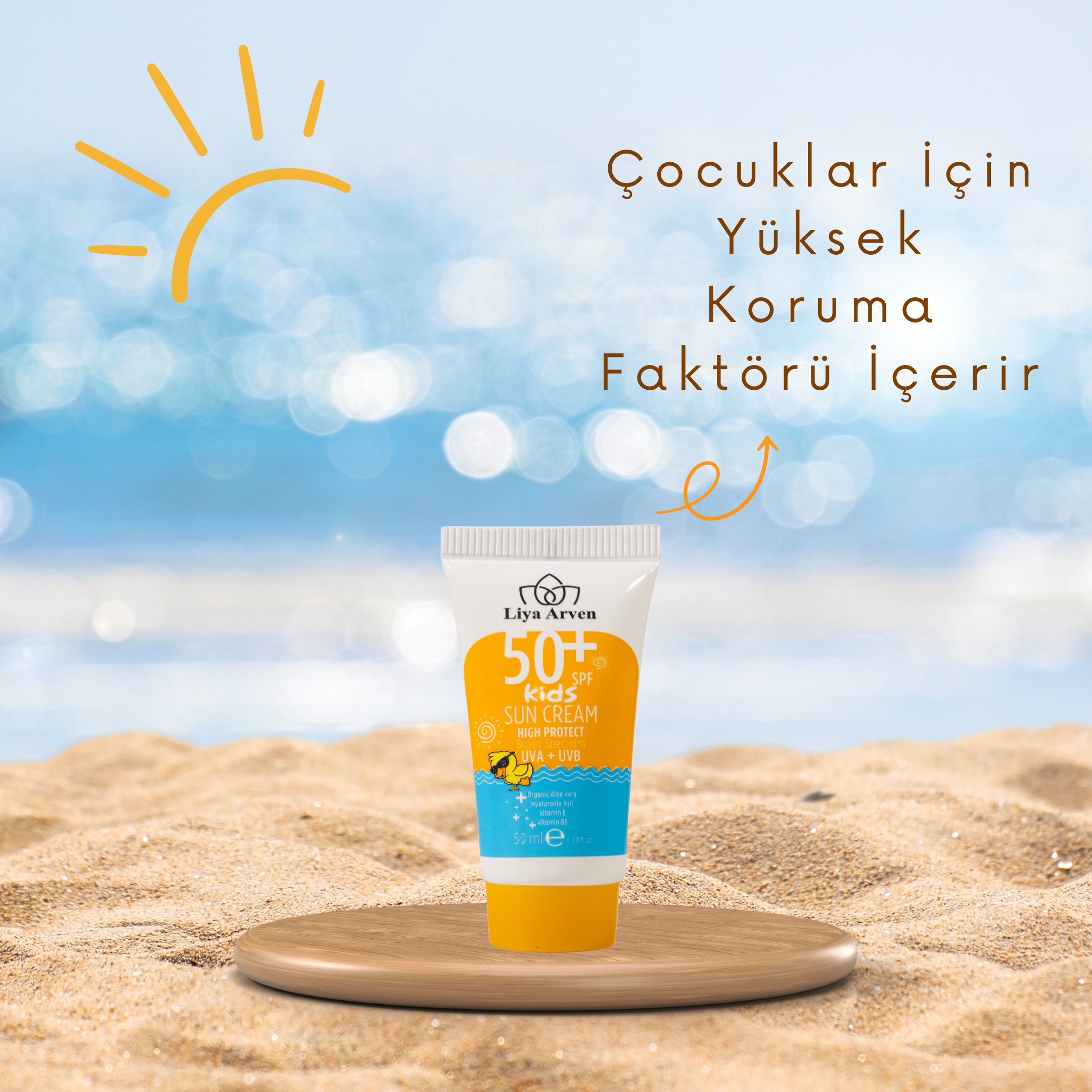 Çocuklar için Güneş Kremi 50SPF - 50ml