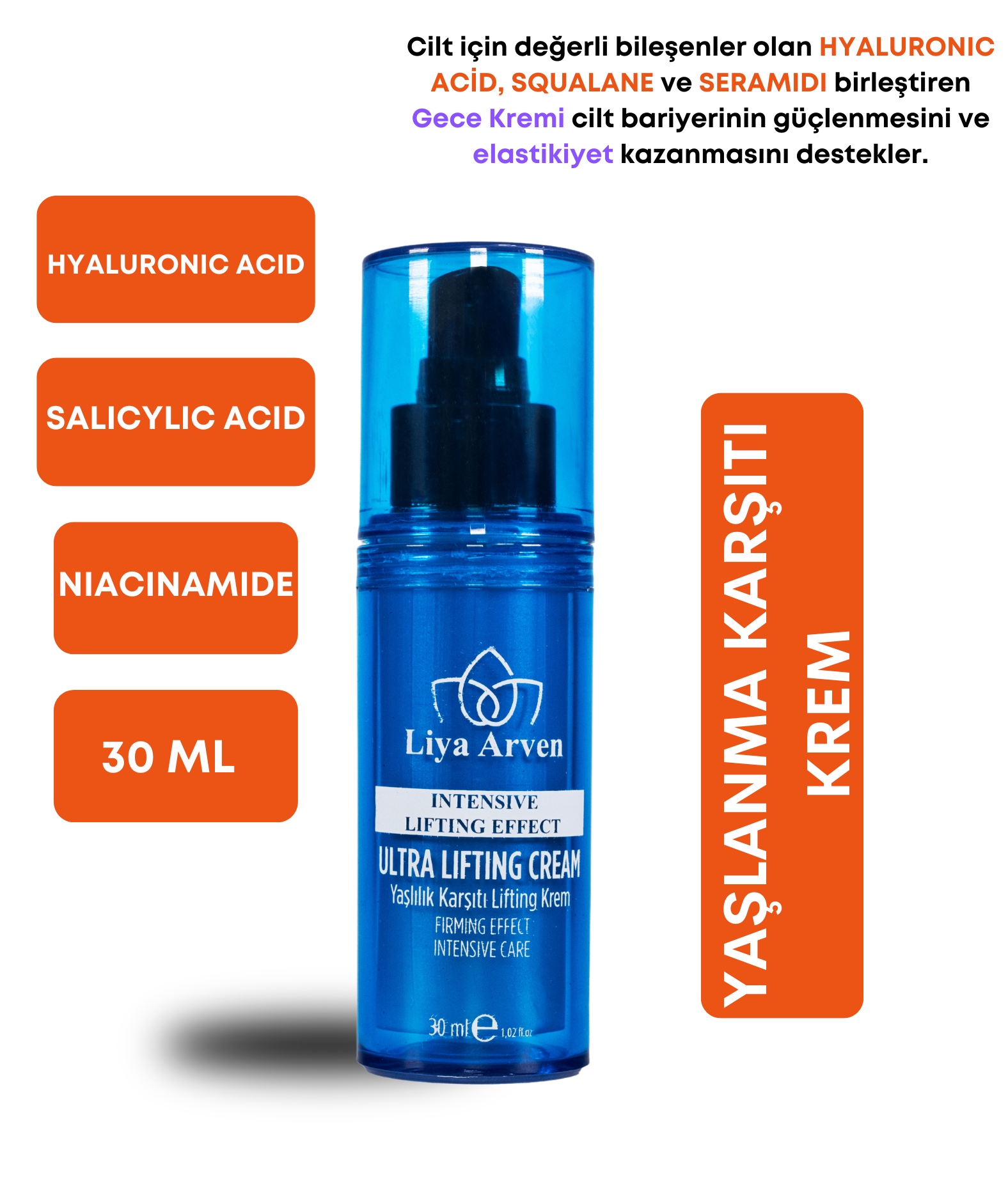 Kırışıklık Önleyici Lifting Krem - 30ml